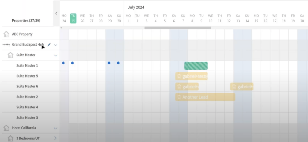 See how multi-unit shows up in the Hostfully calendar